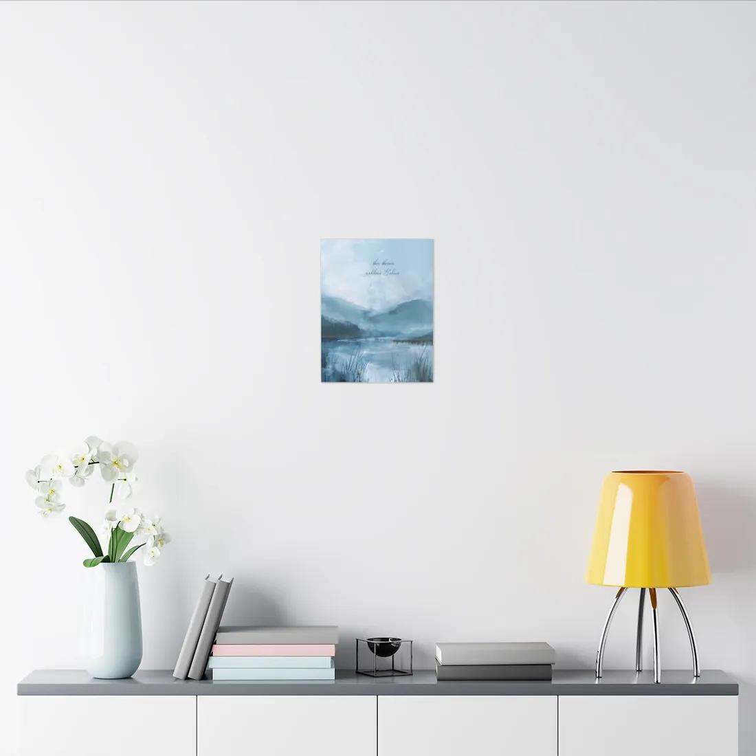 Peaceful Serenade: A Calming Landscape with Inspirational Quote - Canvas