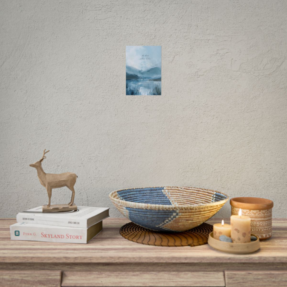 Peaceful Serenade: A Calming Landscape with Inspirational Quote - Poster