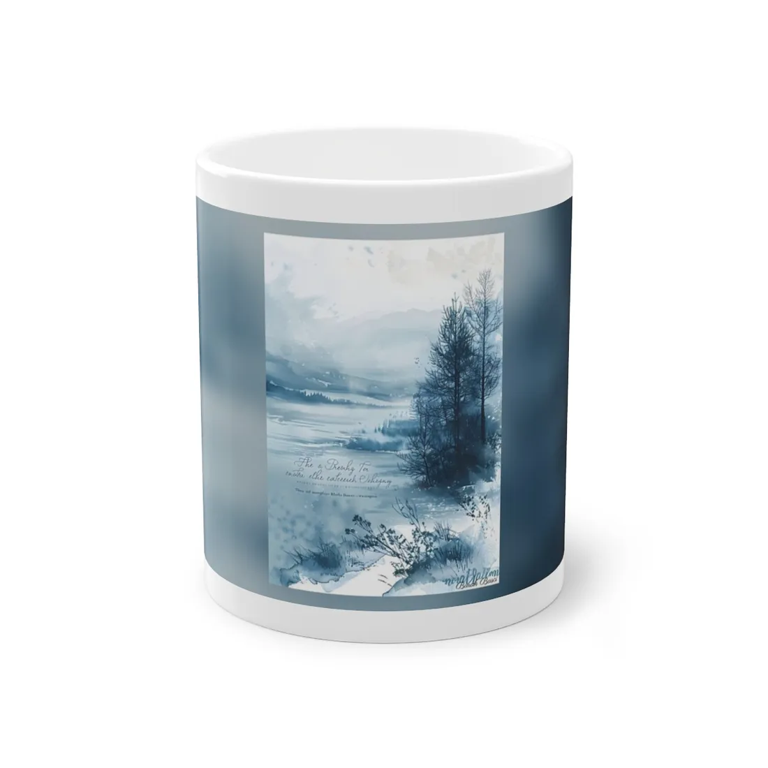 Peaceful Serenity: Winding River and Forest Reflections - Mug