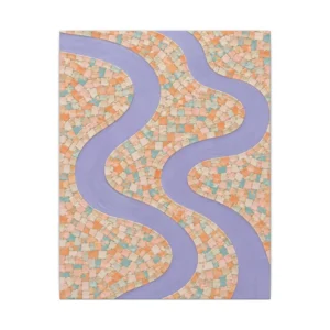 Mosaic River Pattern Canvas Print