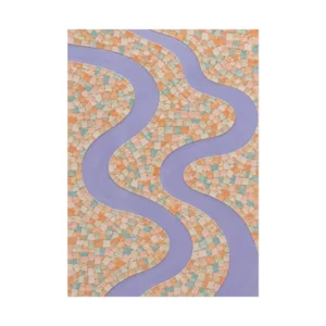 Mosaic River Pattern Poster
