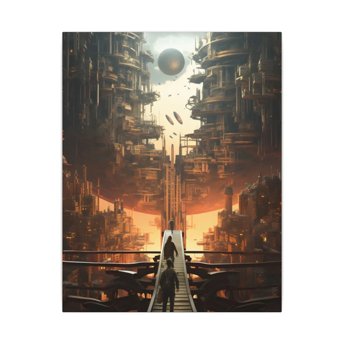 Perfect Futuristic Cityscape: Dystopian Utopia Urban - Canvas