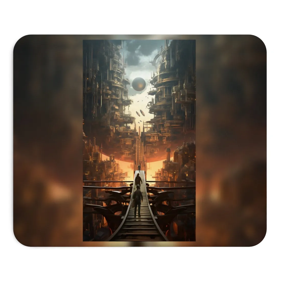 Perfect Futuristic Cityscape: Dystopian Utopia Urban - Mouse Pad