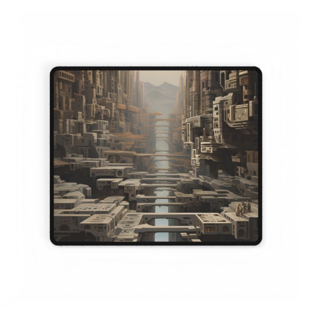 Perfect yet Oppressive: Dystopian Harmony - Desk Mat