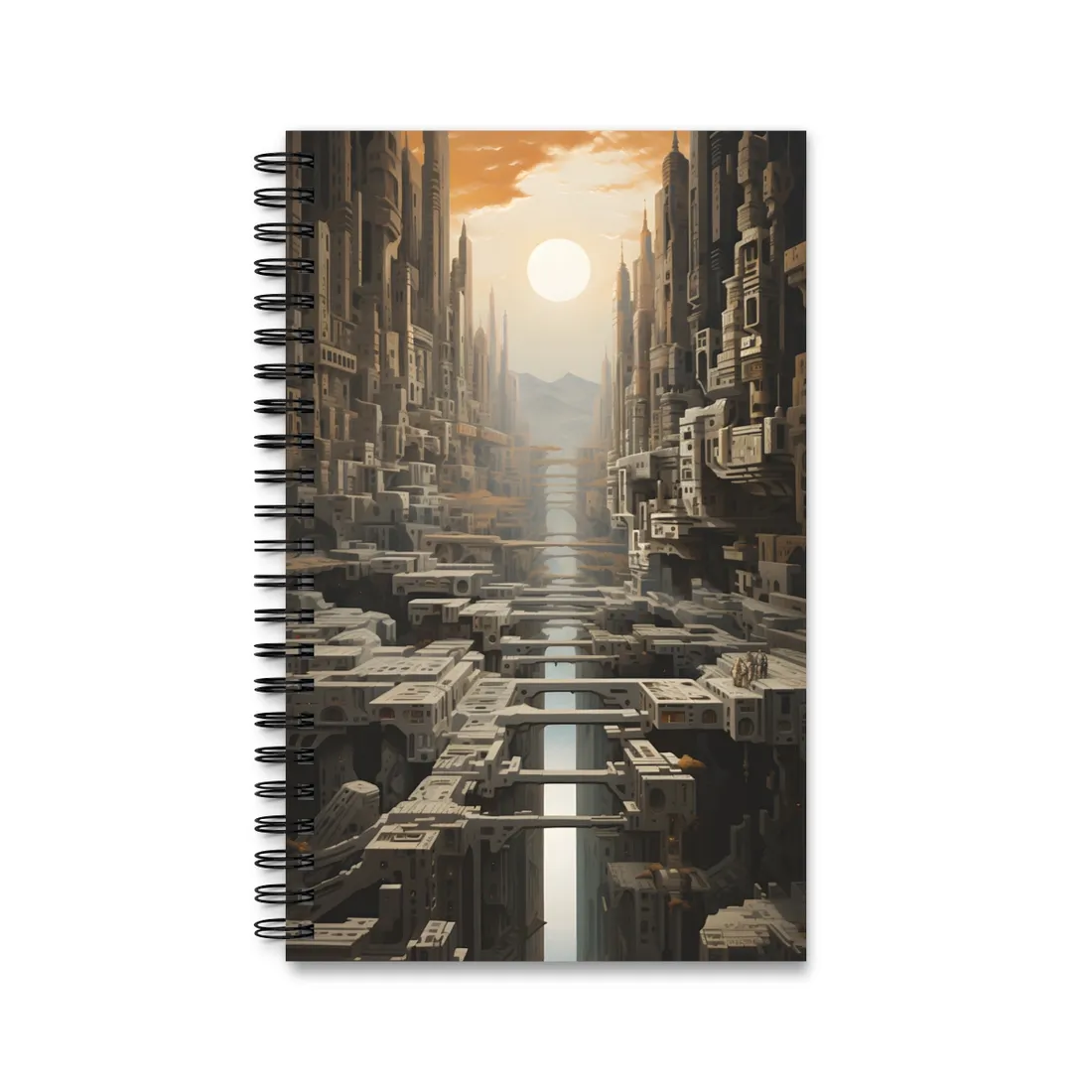 Perfect yet Oppressive: Dystopian Harmony - Spiral Notebook
