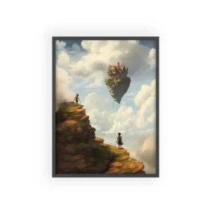 Floating House Above Cliff Framed Poster