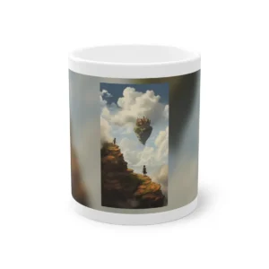 Floating House Above Cliff Mug