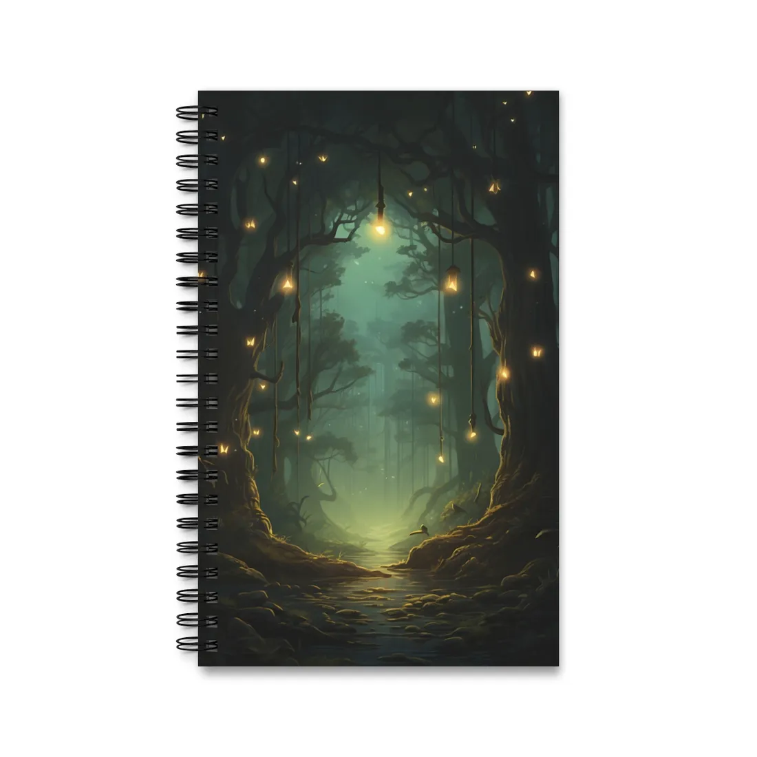 Person in Motion: Outdoor Artwork in Daylight - Spiral Notebook