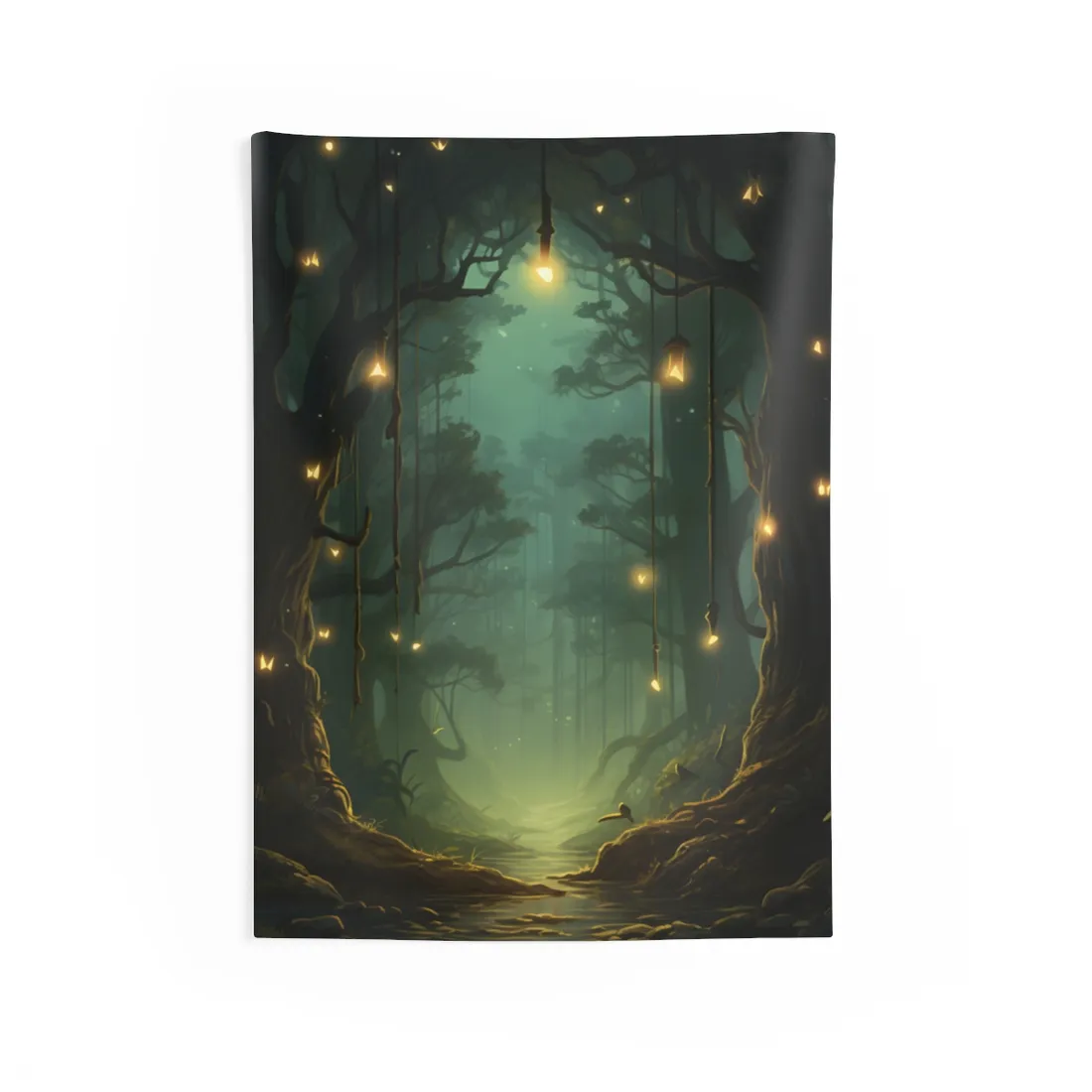 Person in Motion: Outdoor Artwork in Daylight - Wall Tapestry
