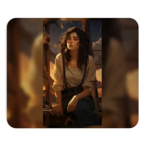 Young Woman at Sunset Mouse Pad