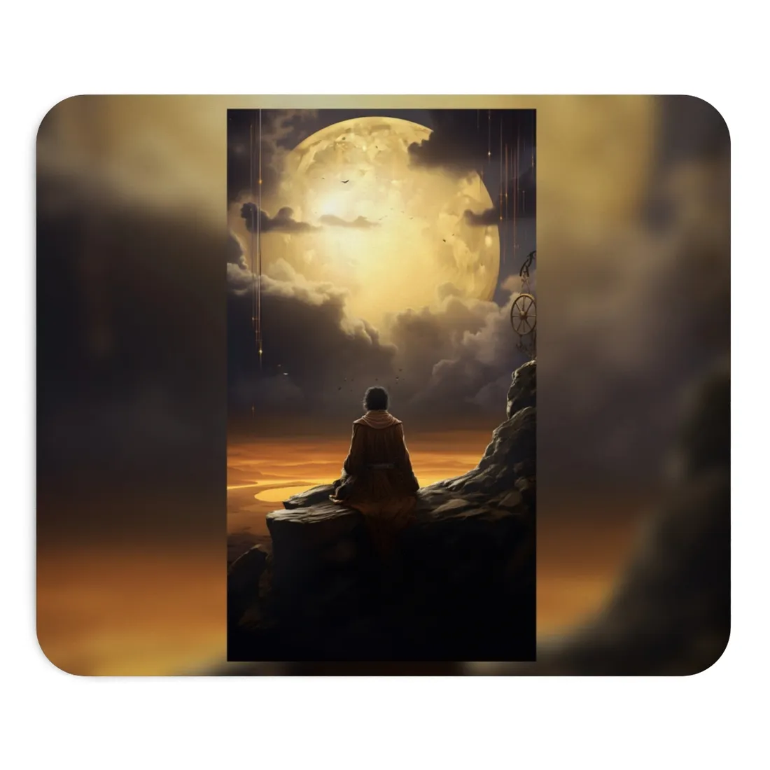 Person in Nature: Holding Tech Device Digital Art - Mouse Pad
