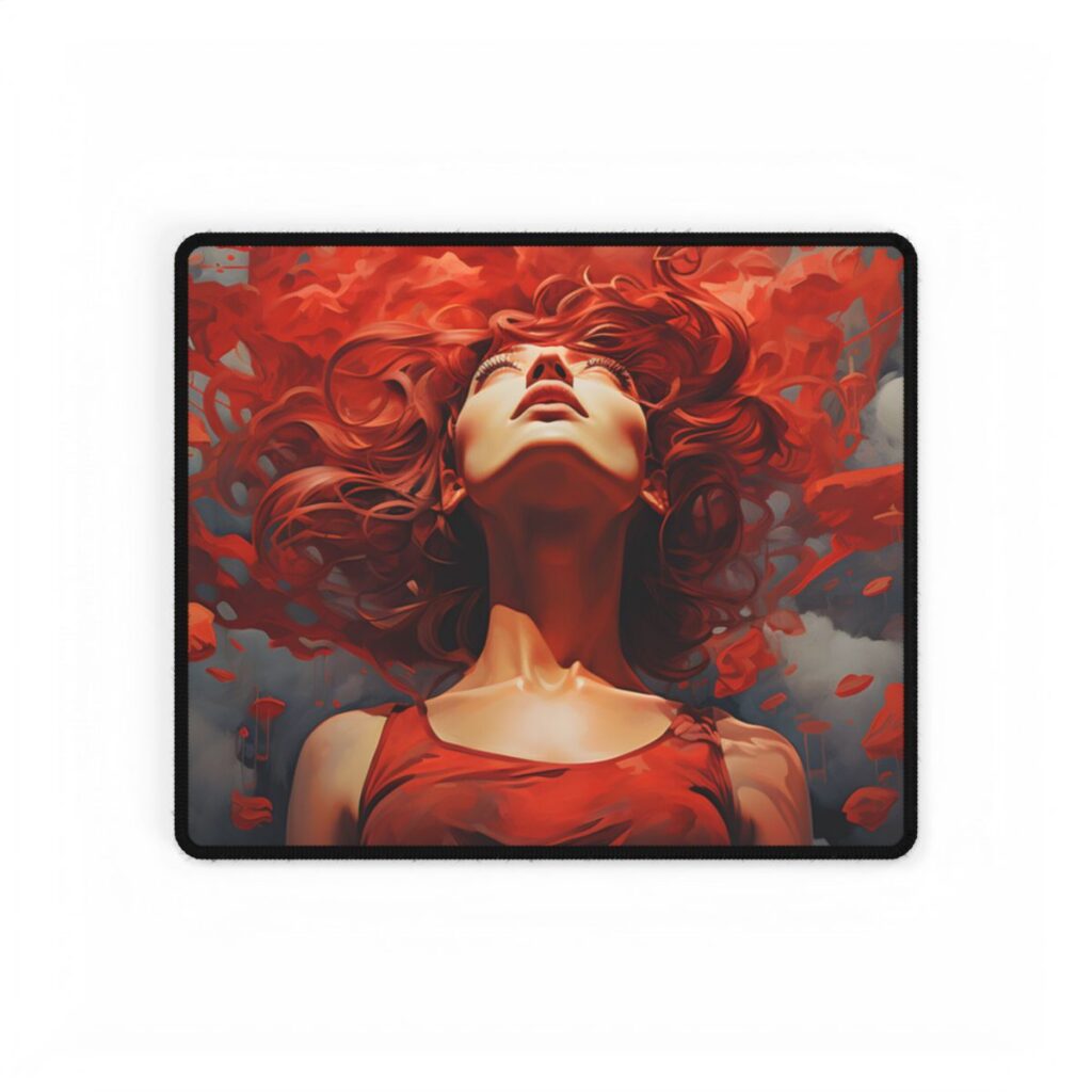 Person in Nature: Outdoors Inspiration Artwork - Desk Mat