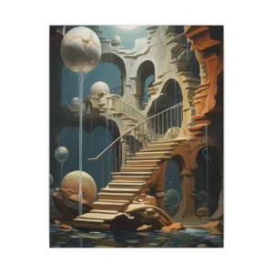 Moonlit Stairway Dreamscape Canvas Print