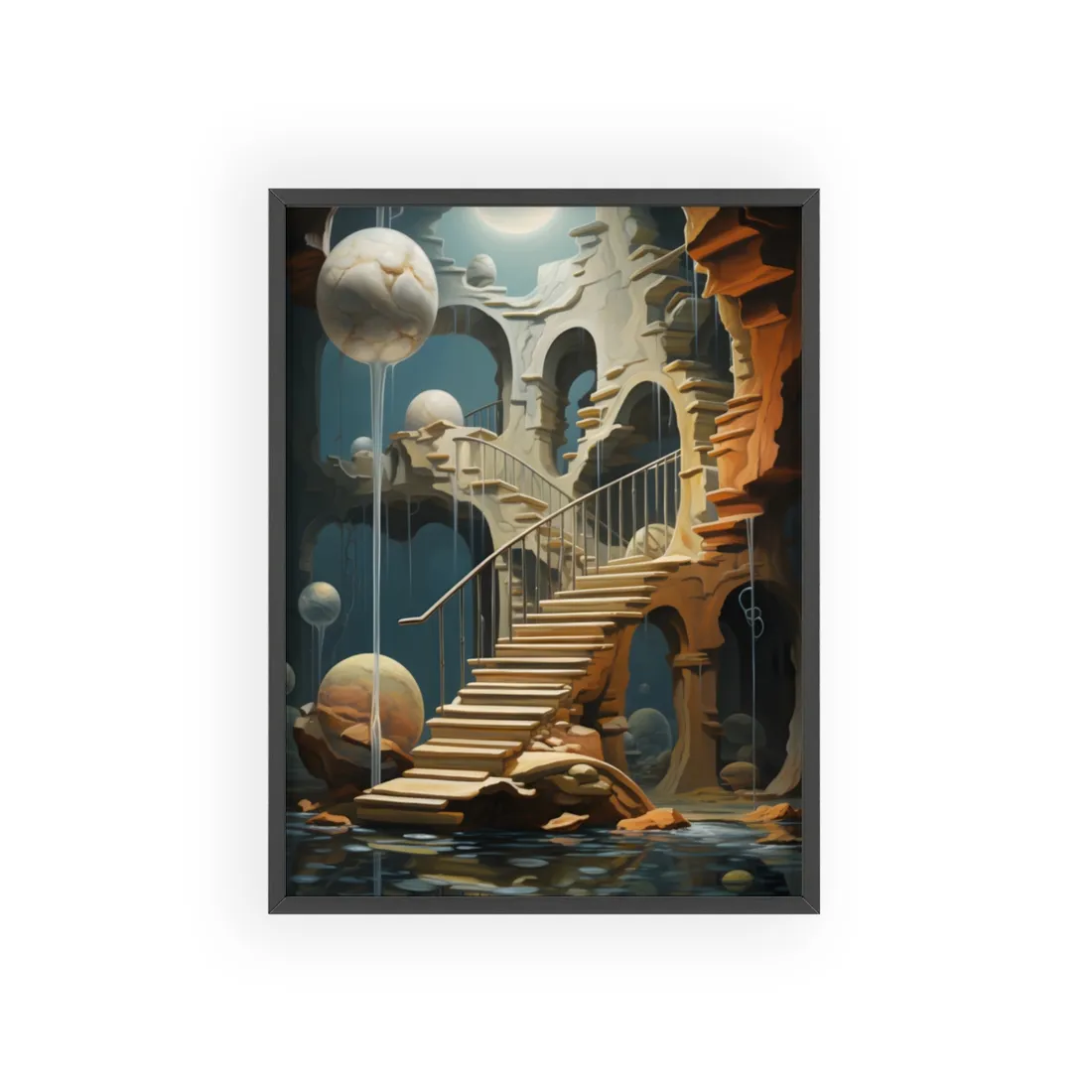Person in Urban Oasis: Outdoors - Framed Poster