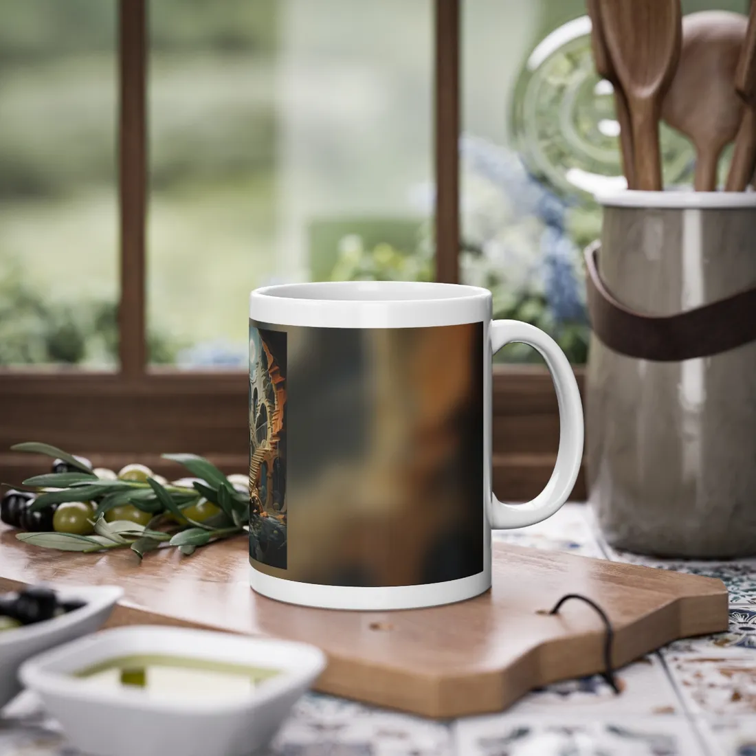 Person in Urban Oasis: Outdoors - Mug