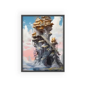 Tower on Dripping Rock Framed Poster