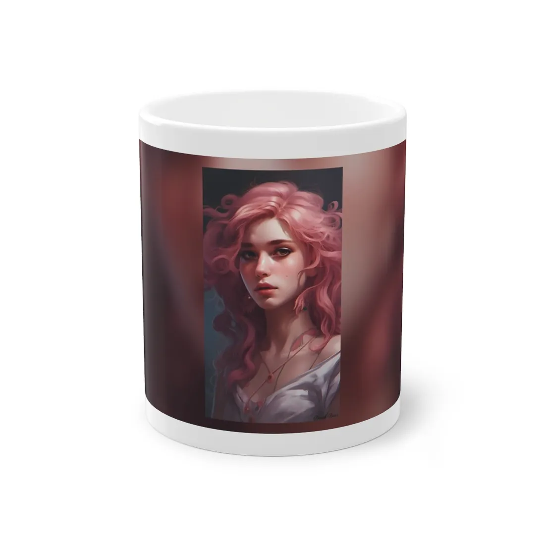 Pink Hair Portrait: Dre's Vibrant Lady - Mug