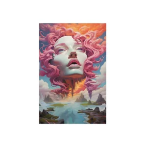 Floating Face Dreamscape Metal Poster