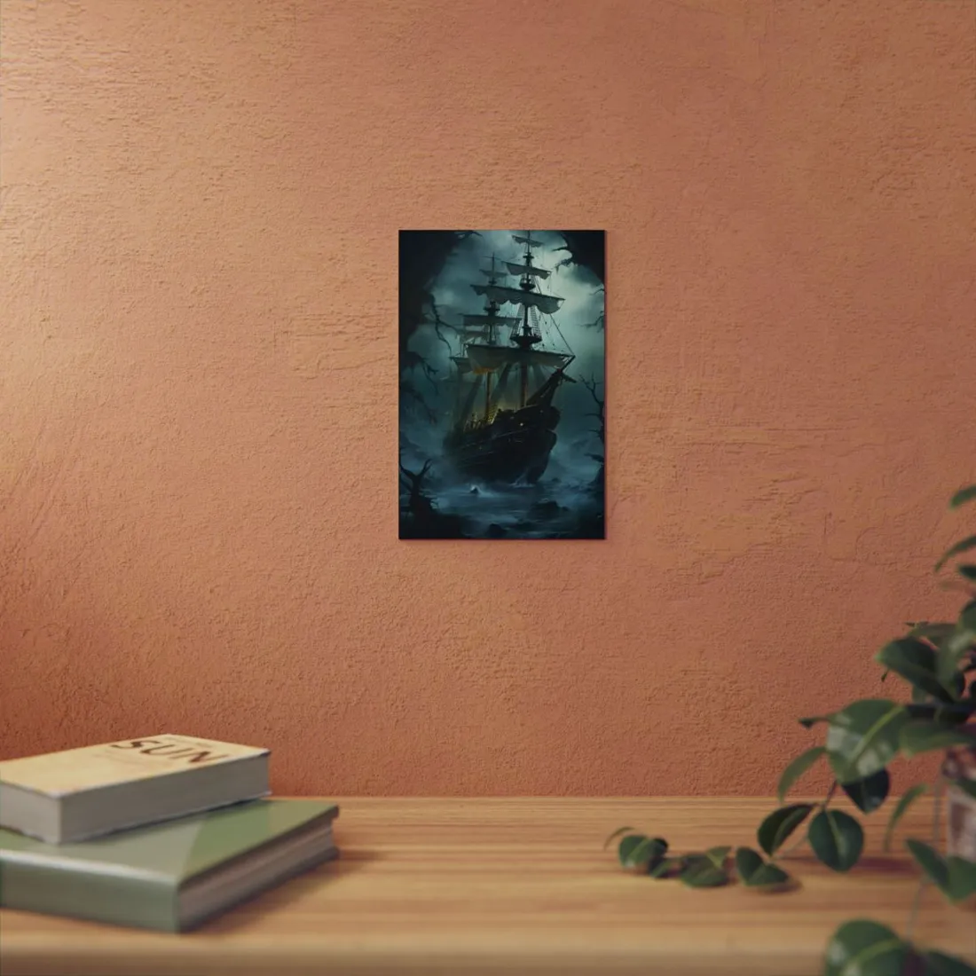 Pirate Ghost Ship Sailing: Mysterious Nautical Art - Metal Poster