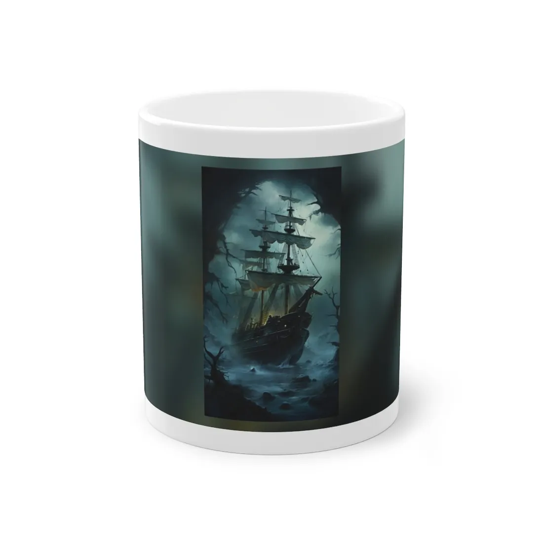 Pirate Ghost Ship Sailing: Mysterious Nautical Art - Mug