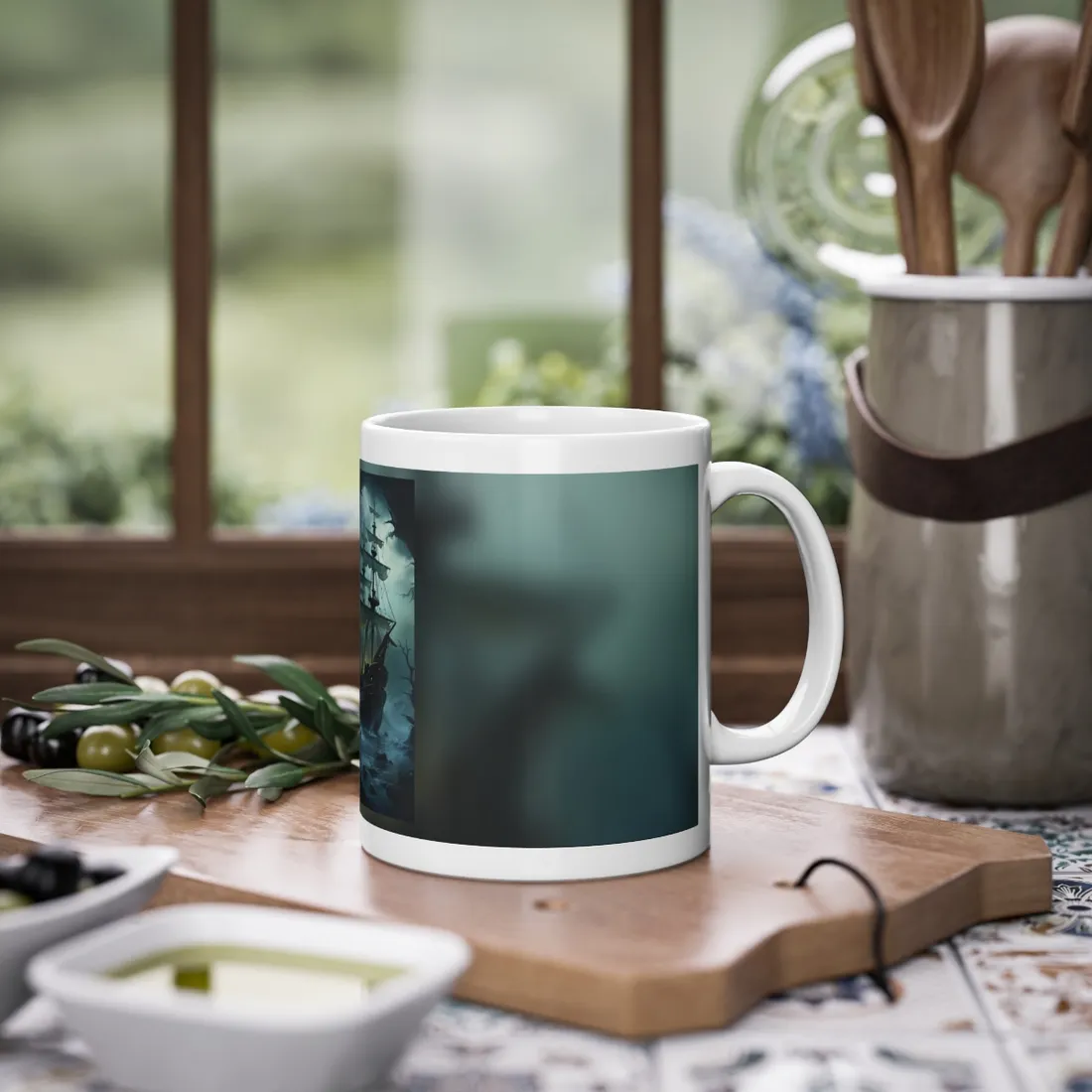 Pirate Ghost Ship Sailing: Mysterious Nautical Art - Mug