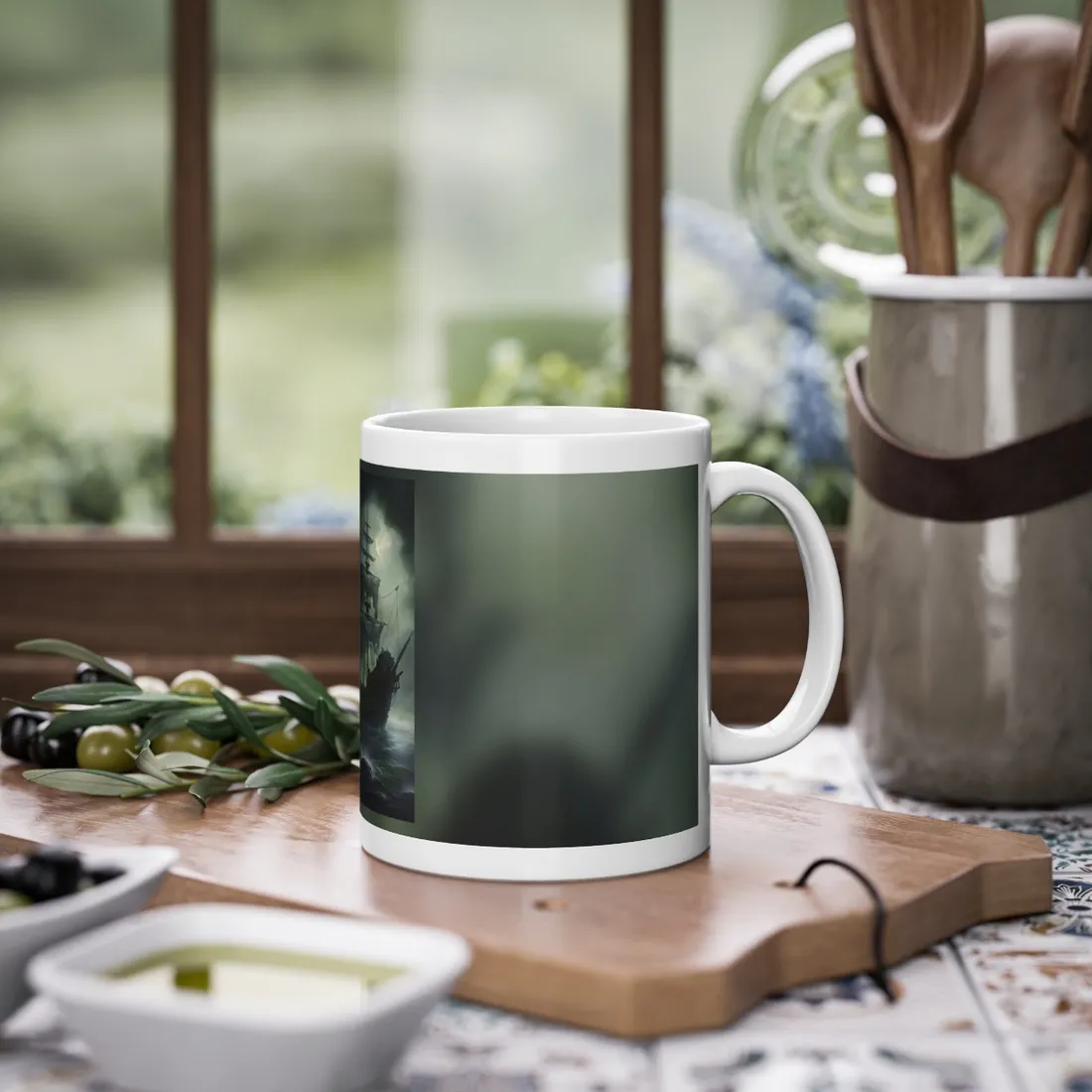Pirate Ghost Ship: Sailing Through the Ocean - Mug