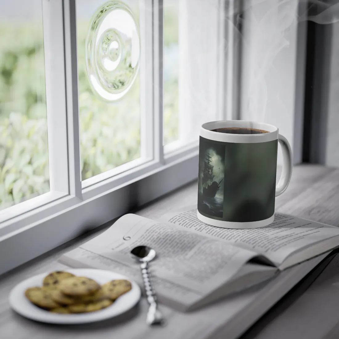 Pirate Ghost Ship: Sailing Through the Ocean - Mug