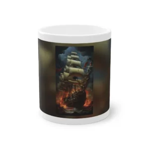 Tall Ship in Stormy Sea Mug