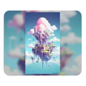Floating Island with Clouds Mouse Pad