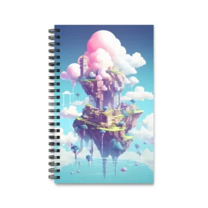 Floating Island with Clouds Spiral Notebook