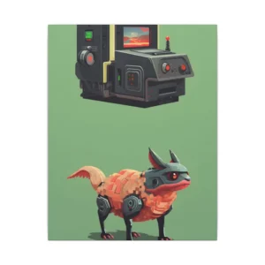 Retro Machine and Creature Canvas Print