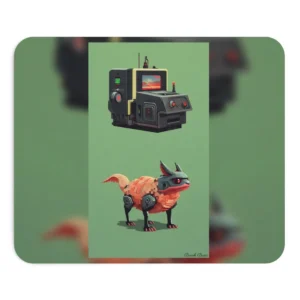 Retro Machine and Creature Mouse Pad