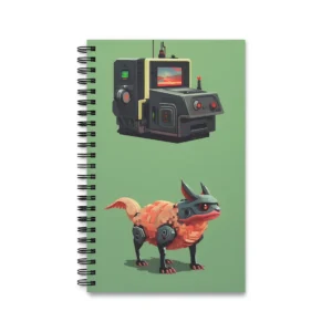 Retro Machine and Creature Spiral Notebook