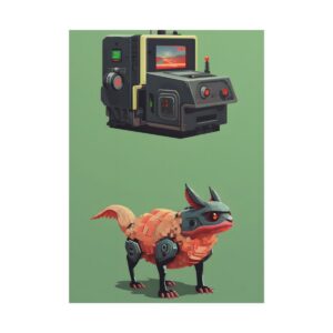 Retro Machine and Creature Poster