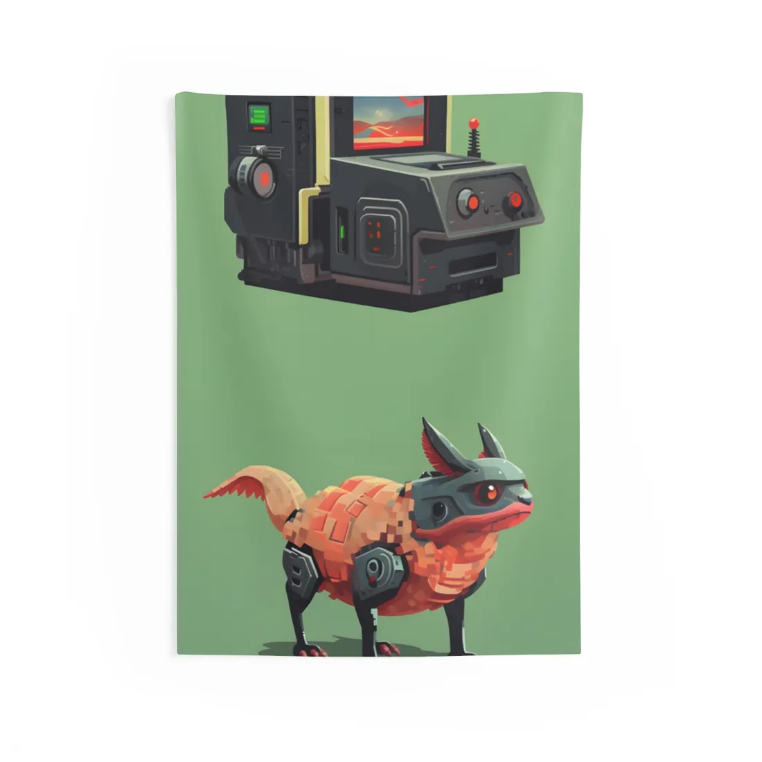 Pixel Art Cyber Pets: Gamified Friends - Wall Tapestry