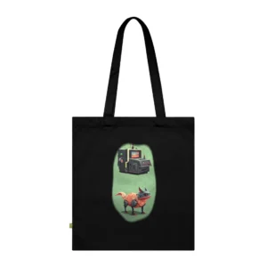 Retro Machine and Creature Tote Bag