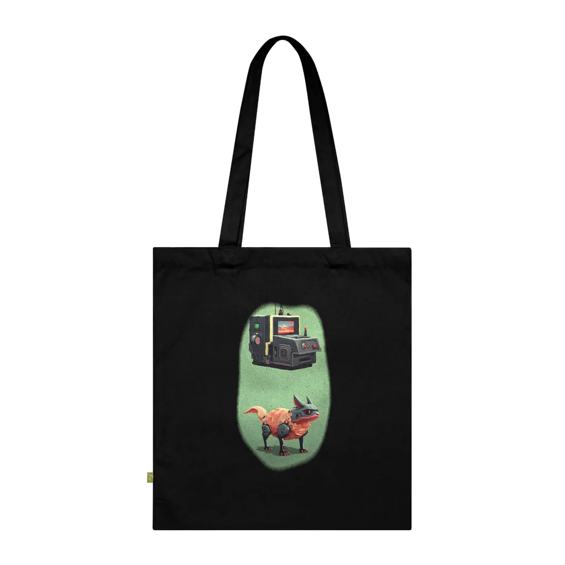 Pixel Art Cyber Pets: Gamified Friends - Tote Bag (Black)