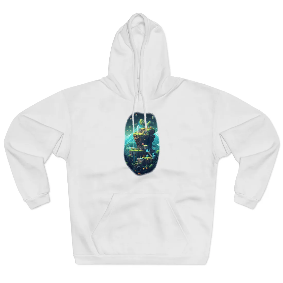 Pixel Art Cyber Pets: Urban Exploration - Hoodie (White)
