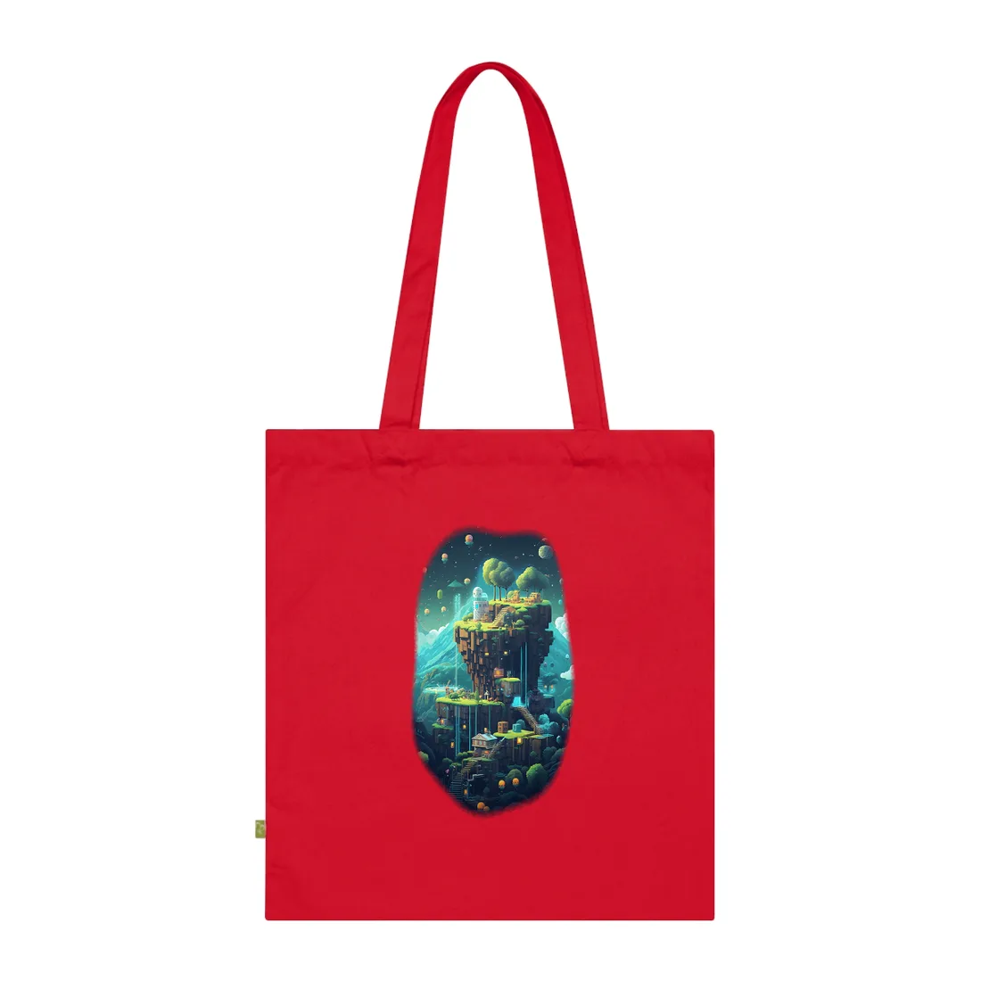 Pixel Art Cyber Pets: Urban Exploration - Tote Bag (Classic Red)