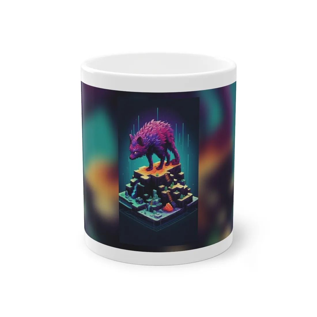 Pixel Fantasy: Cyber Pets in Retro Digital Art - Mug