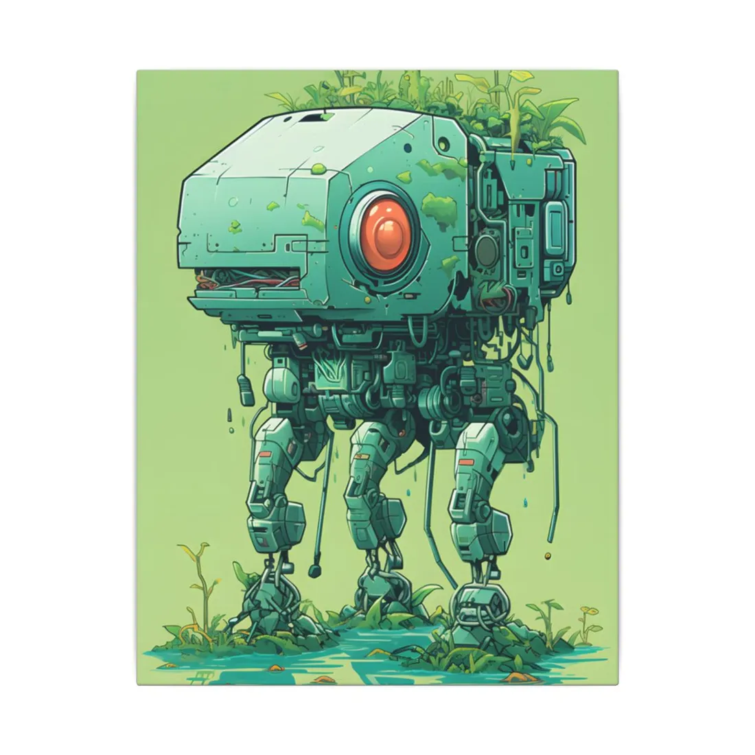 Pixel Perfect Cyber Pets: Colorful Digital Art - Canvas