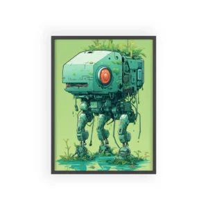 Overgrown Walking Robot Framed Poster