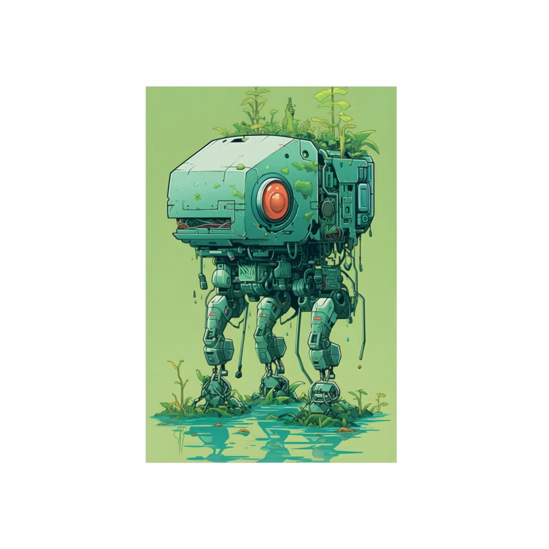 Pixel Perfect Cyber Pets: Colorful Digital Art - Metal Poster