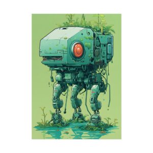 Overgrown Walking Robot Poster