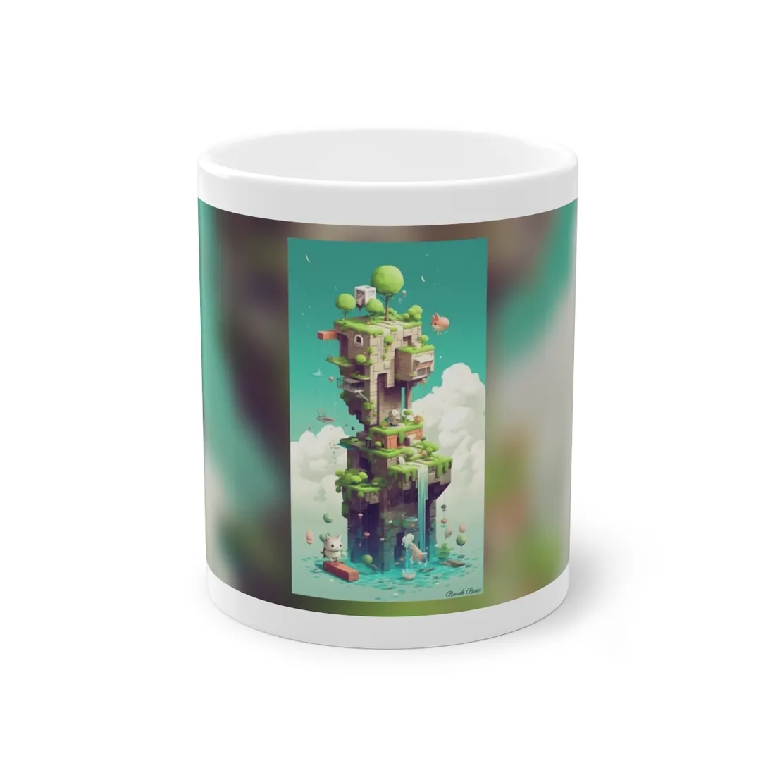 Pixelated Cyber-Pet World: A Group of Colorful Creatures - Mug