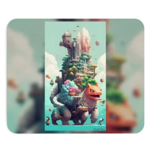 Island City on Giant Creature Mouse Pad