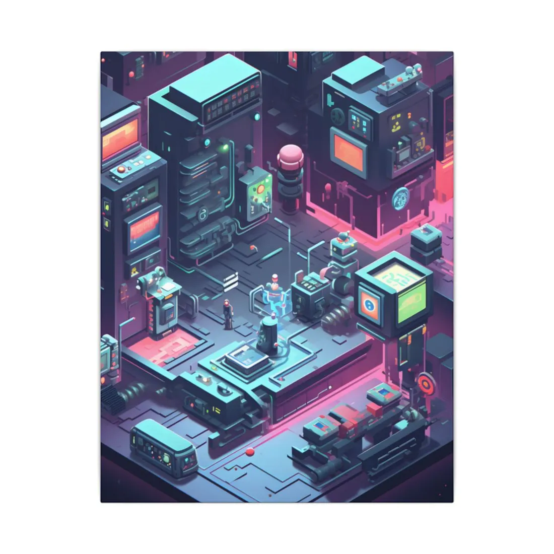 Pixelated Whimsy: Cyber-Pets in Fantasy Art - Canvas