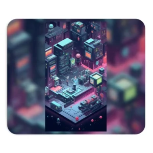 Isometric Neon Machine Complex Mouse Pad
