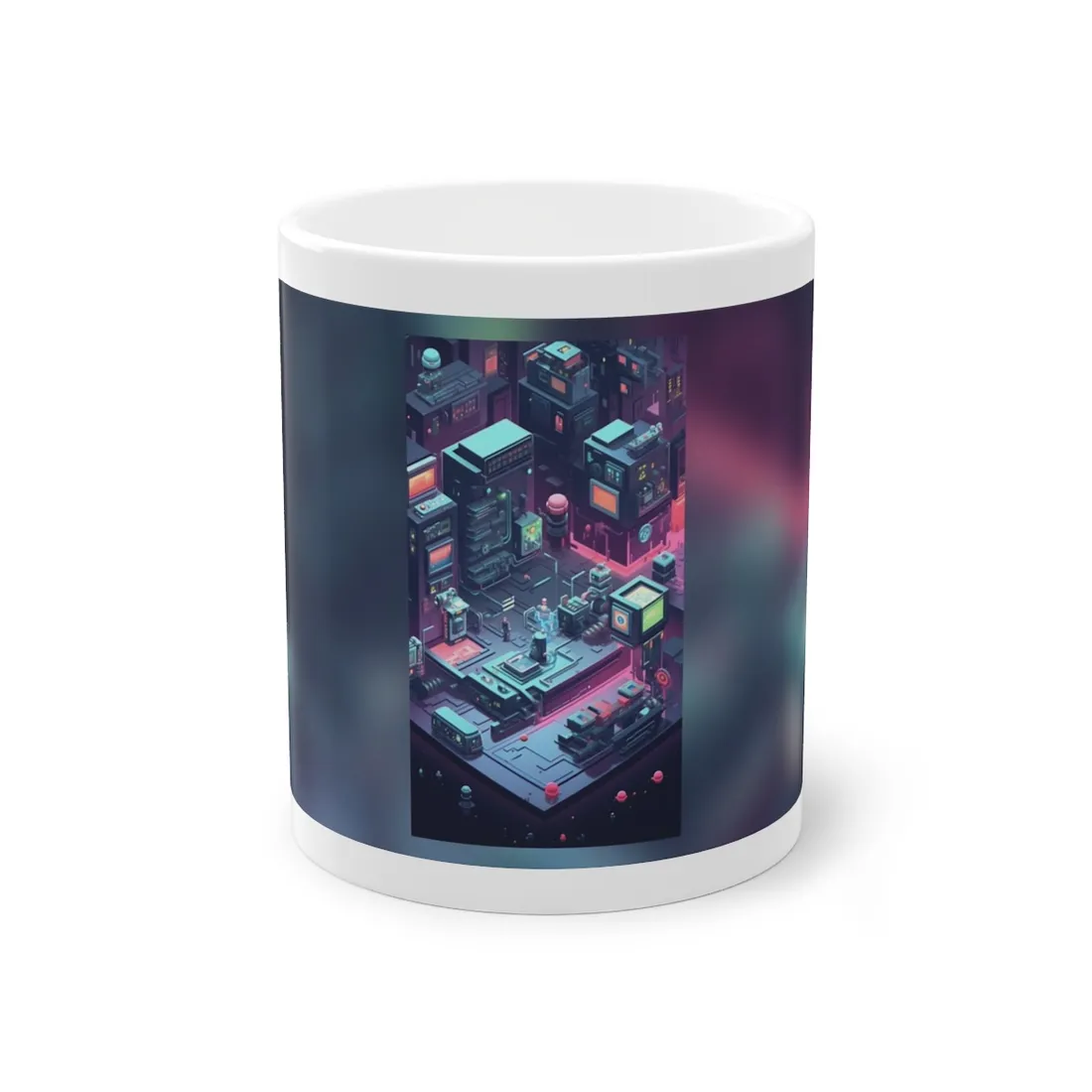 Pixelated Whimsy: Cyber-Pets in Fantasy Art - Mug