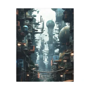 Domed Tower City Alley Canvas Print